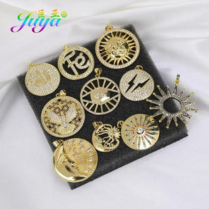 DIY Pave Cz Decorative Big Size Moon Star Charms For Women Men