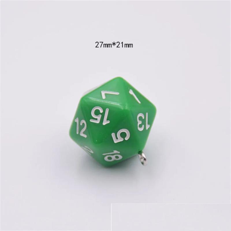 10Pcs Colorful Transparent Dice Pendant for DIY Jewelry Making