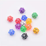 10Pcs Colorful Transparent Dice Pendant for DIY Jewelry Making