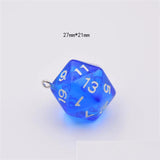10Pcs Colorful Transparent Dice Pendant for DIY Jewelry Making