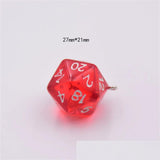 10Pcs Colorful Transparent Dice Pendant for DIY Jewelry Making