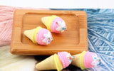 10pcs 3D Ice cream Resin Charms Earring Pendant DIY Craft 15*35mm