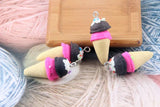 10pcs 3D Ice cream Resin Charms Earring Pendant DIY Craft 15*35mm