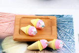 10pcs 3D Ice cream Resin Charms Earring Pendant DIY Craft 15*35mm