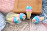 10pcs 3D Ice cream Resin Charms Earring Pendant DIY Craft 15*35mm