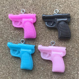 20Pcs/Lot Resin Gun Pistol Flatback for Jewelry DIY