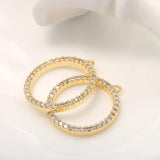 18MM Zircon Round Pendant 14K Plated Copper Jewelry Making Supplies