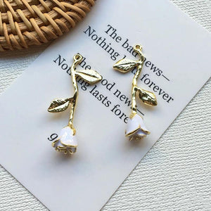 5Pcs Enamel Rose Flower Charms for DIY Jewelry Making