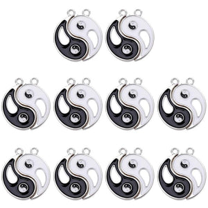 Tai Chi Style Pendants Set for DIY Jewelry Making - 20 Pieces