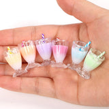 10pcs Resin Drink Charms Pendant Jewelry Making Large Cup Necklace Earring