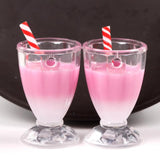 10pcs Resin Drink Charms Pendant Jewelry Making Large Cup Necklace Earring