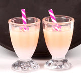 10pcs Resin Drink Charms Pendant Jewelry Making Large Cup Necklace Earring