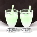 10pcs Resin Drink Charms Pendant Jewelry Making Large Cup Necklace Earring