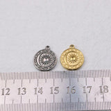 5pcs 15mm Stainless Steel Moon Sun Charms Pendant DIY Jewelry 2 Colors