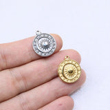 5pcs 15mm Stainless Steel Moon Sun Charms Pendant DIY Jewelry 2 Colors