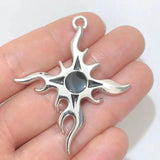 3Pcs Sun Flame Cross Charms Enamel Alloy Pendants DIY Jewelry Findings