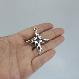 3Pcs Sun Flame Cross Charms Enamel Alloy Pendants DIY Jewelry Findings
