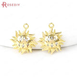 24K Brass Moon Star Sun Planet Style Charms Pendants
