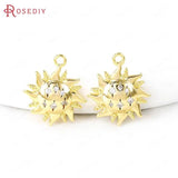 24K Brass Moon Star Sun Planet Style Charms Pendants
