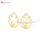24K Brass Moon Star Sun Planet Style Charms Pendants