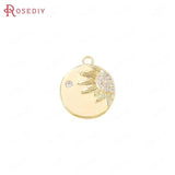 24K Brass Moon Star Sun Planet Style Charms Pendants