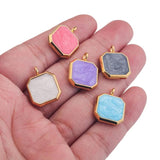 5pcs Stainless Steel Enamel Square Boho Charms DIY Jewelry Making Supplies