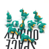 10pcs 3D Dinosaur Resin Charms Funny Animal Pendants