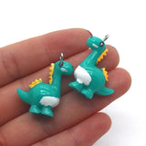 10pcs 3D Dinosaur Resin Charms Funny Animal Pendants