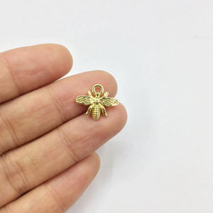 20pcs 15*10mm Bee Charms Pendant Gold/Silver Plated DIY Jewelry