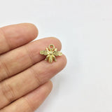 20pcs 15*10mm Bee Charms Pendant Gold/Silver Plated DIY Jewelry