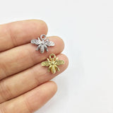 20pcs 15*10mm Bee Charms Pendant Gold/Silver Plated DIY Jewelry