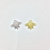 20pcs 15*10mm Bee Charms Pendant Gold/Silver Plated DIY Jewelry