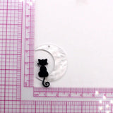 10pcs Acrylic Moon Cat Earring Charms DIY Jewelry Making D289