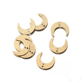 10pcs Raw Brass Textured Crescent Moon Charms 13x16mm Mini Moon Charms Pendant