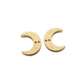 10pcs Raw Brass Textured Crescent Moon Charms 13x16mm Mini Moon Charms Pendant