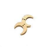 10pcs Raw Brass Textured Crescent Moon Charms 13x16mm Mini Moon Charms Pendant