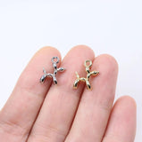 20pcs Mini Dog Charms Pendant DIY Jewelry 2 Colors