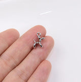20pcs Mini Dog Charms Pendant DIY Jewelry 2 Colors