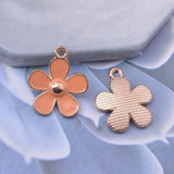 10pcs Alloy Flower Enamel Charms For Earrings and Necklaces