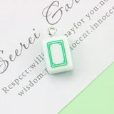 10Pcs Mini 3D Mahjong Resin Charms For Jewelry Findings Pendant DIY