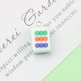 10Pcs Mini 3D Mahjong Resin Charms For Jewelry Findings Pendant DIY