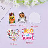 10pcs Rainbow Pen Arcylic Charms for Earring DIY Jewelry Making