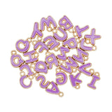 26pcs 8mm Letter Charms Enamel Charms For DIY Bracelet Necklace