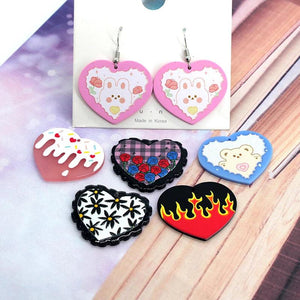 10pcs Acrylic Pendant for Earring Keychain DIY Jewelry