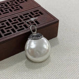 32mm Shell Pearl Necklace Pendant - DIY Jewelry Accessory