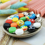 20pcs Chocolate Bean Resin Charm Pendants Round Beads DIY Earring Jewel