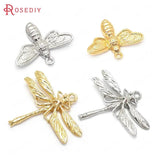 6PCS 24K Plated Dragonfly & Bee Charms - DIY Jewelry Findings Earrings