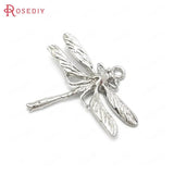 6PCS 24K Plated Dragonfly & Bee Charms - DIY Jewelry Findings Earrings