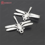 6PCS 24K Plated Dragonfly & Bee Charms - DIY Jewelry Findings Earrings