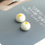 10Pcs Mini Steamed Bun Charms Resin Cabochons DIY Accessories